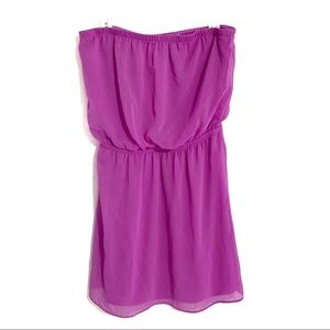Strapless Dress Express Magenta Purple Medium